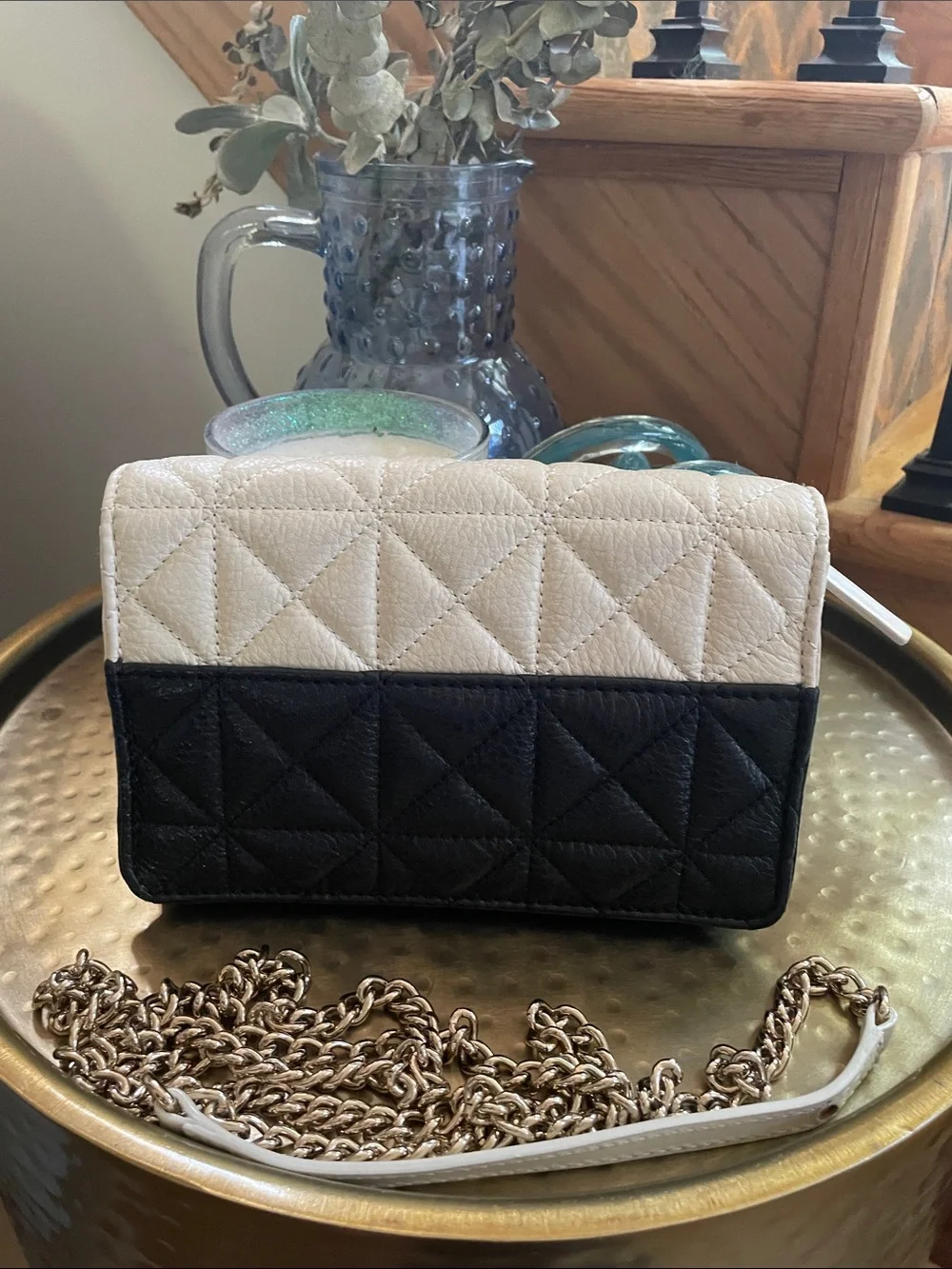 Kate Spade Quilted Sedgewick Avalon Crossbody Convertible Bag Clutch Cream
